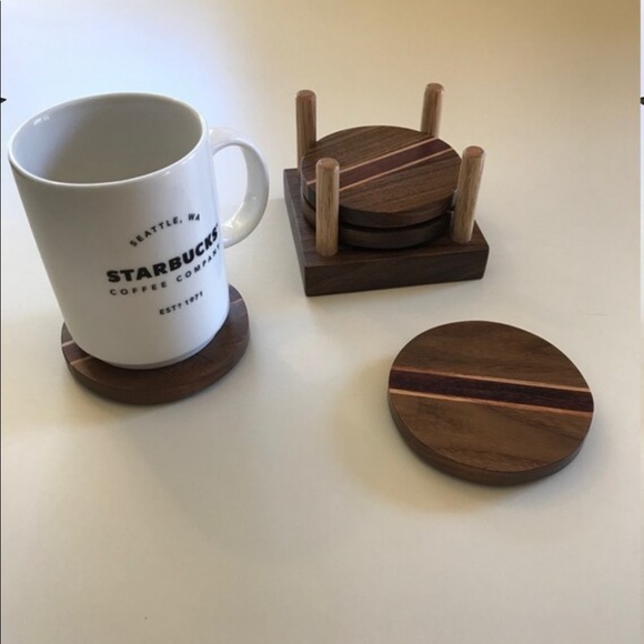 Last set!!- Real wood handmade coaster set - Picture 5 of 5